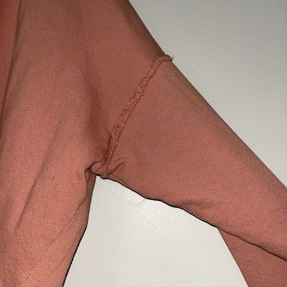 Aerie Twist Open Back Relaxed Fit Semi Cropped Sweatshirt,‎ SZ S Burnt Orange - Picture 6 of 11